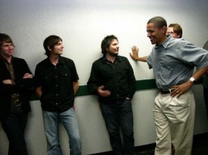 Wilco, with President Obama for scale.